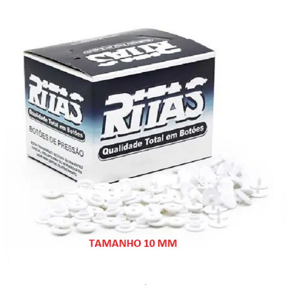 Botao de Pressao Ritas 10mm Caixa com 200un