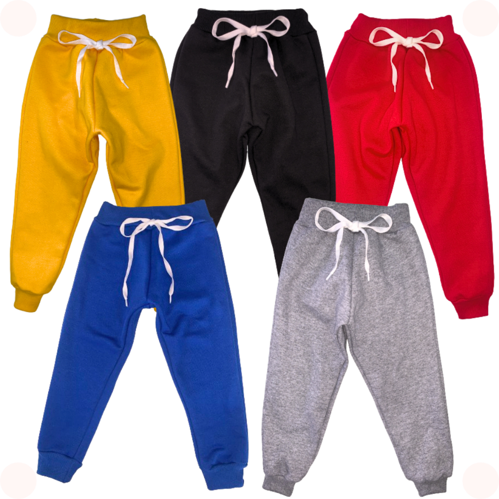 Kit 3 Calça Frio Moletom Grosso Flanelado Menino Menina