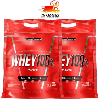 Kit 2x Whey Protein 100% Pure Concentrado - integralmedica ganho de massa muscular