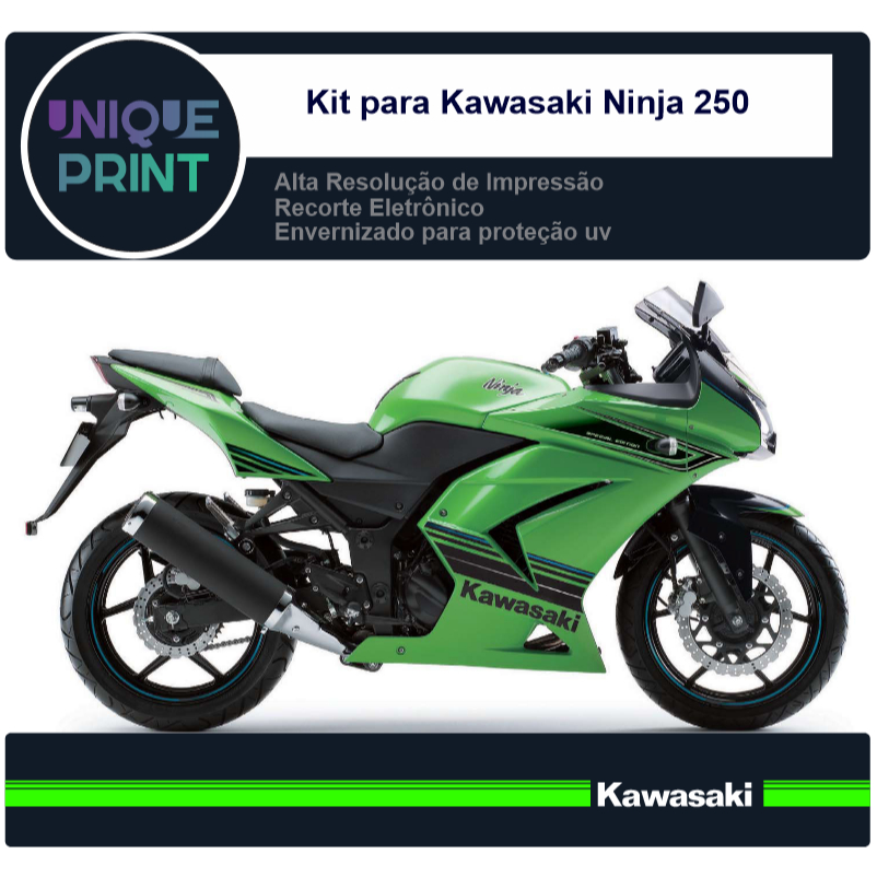 Kit de Adesivos Ninja 250 Special Edition Lado Direito | Shopee Brasil