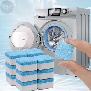 KIT 2 4 6 8 Pastilhas para Limpeza de Máquinas de Lavar Roupas Efervescentes Multifuncional