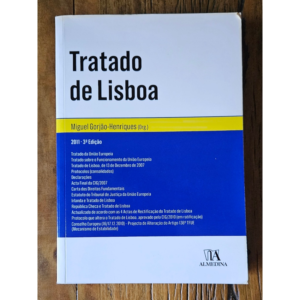 Livro de Direito Tratado de Lisboa Portugal Miguel Gorjão-Henriques ...