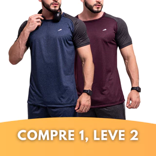 Kit 2 Camiseta Masculina Dryfit Camisa Manga Curta Gola Reconda Blusa Masculino Premium