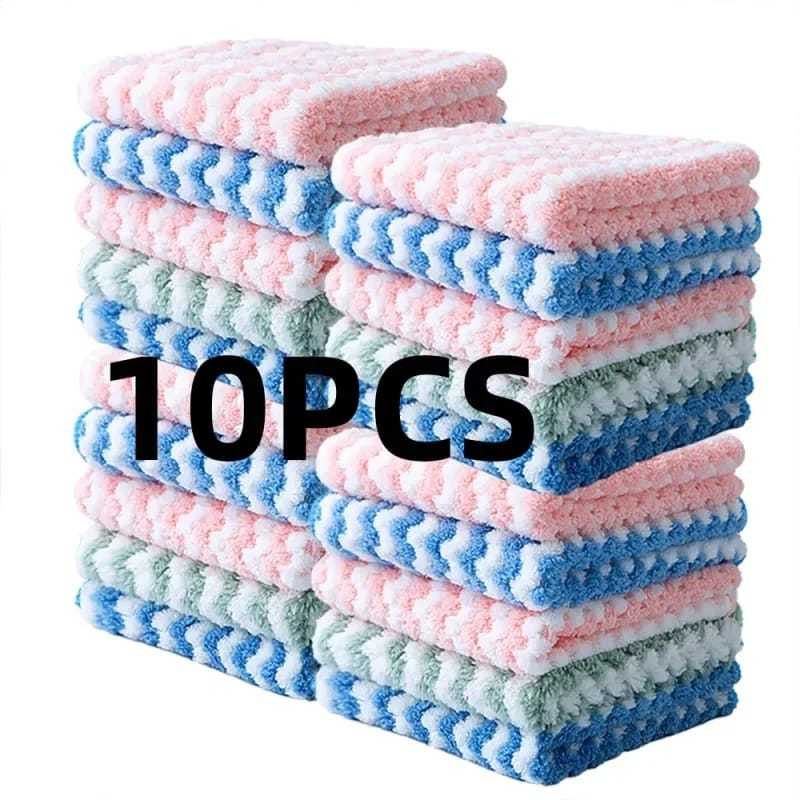 Pano Microfibra 25x25 Limpeza Casa Reutilizável kit 10unds