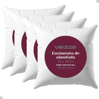 Kit 4 Enchimentos Refil Recheio de Almofada Select Conforto 45x45