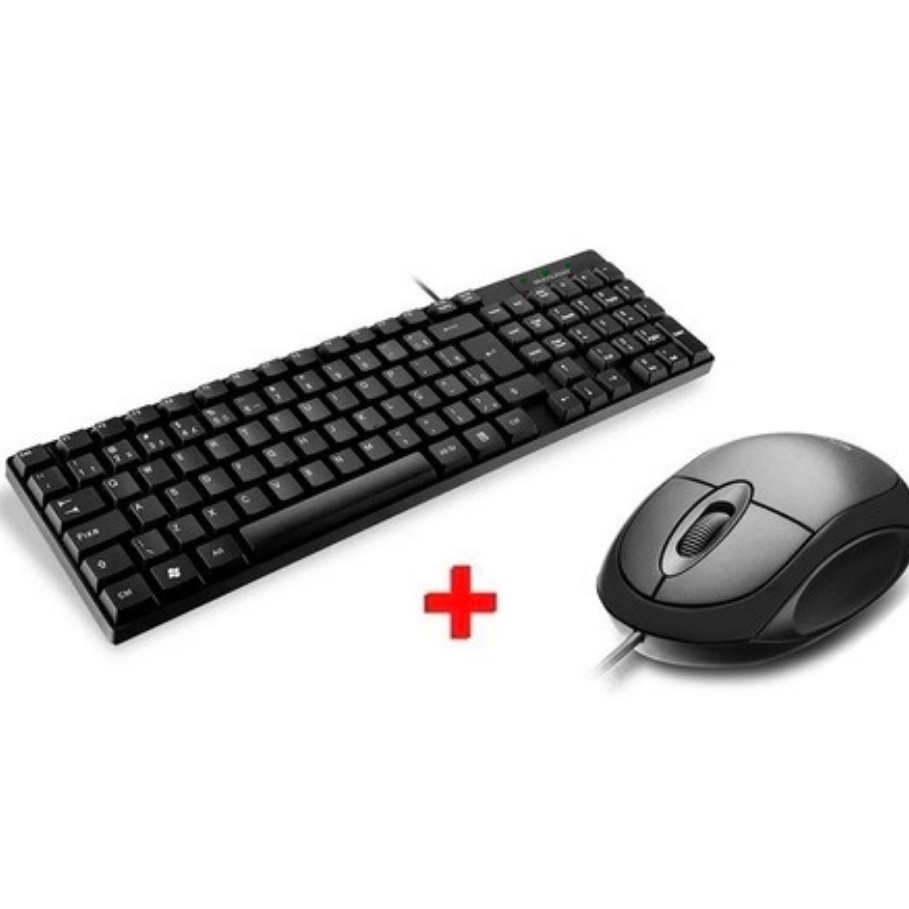 Teclado e Mouse Basico Preto Usb Computador Notebook Kit Pc