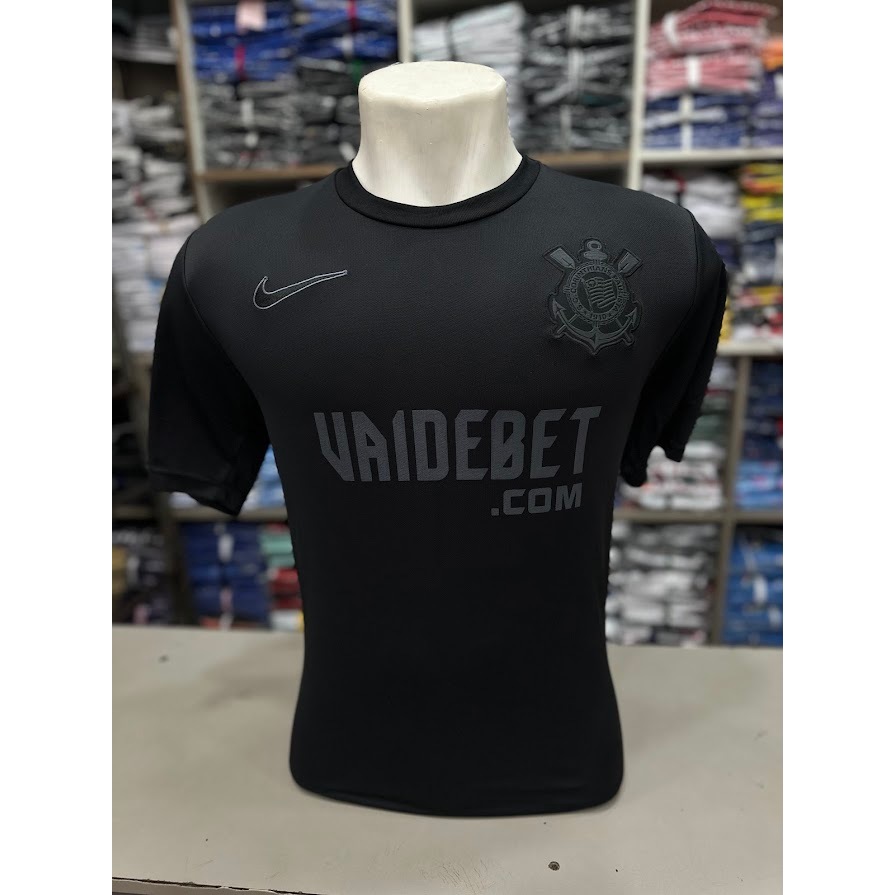 camisa camiseta corinthians preta/branca 2024(envio Imediato)