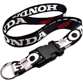 1 Chaveiro HONDA Cycles Moto Cordão Preto/Vermelho