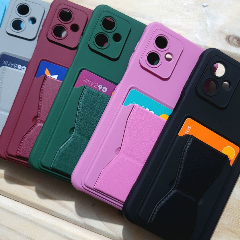 Capa Capinha porta cartão para Motorola Moto G14 / G54 / G84 / G10 / G22 / G20 / G30 alça magnética