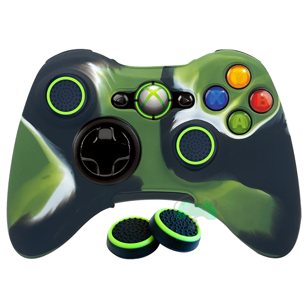 Capa Case de Silicone Para Controle Xbox 360 + 2 Grips | Shopee Brasil