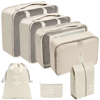 Kit 7 Pecas Bolsa Organizadoras Para Mala Roupas Bagagem Viagem em Oferta na Shopee