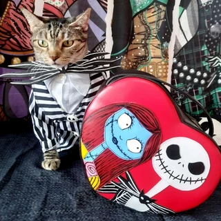Bolsa tiracolo ombro coração Jack e Sally Tim burton