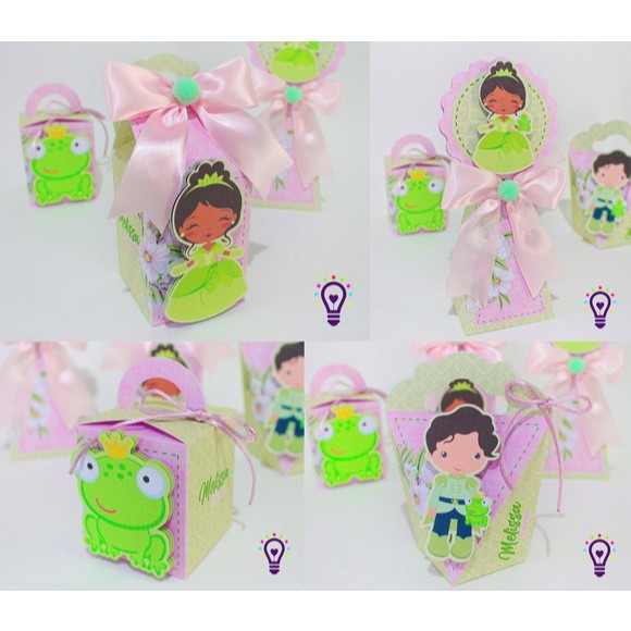 Kit com 5 Caixas Personalizadas A Princesa e o Sapo 3D | Shopee Brasil