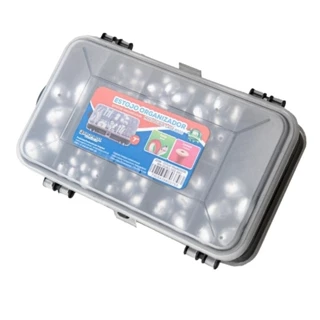 kit de pesca chumbada oliva com estojo organizador