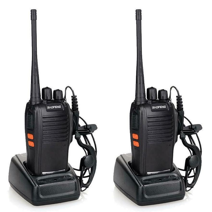 kit 2 rádios comunicador baofeng Alcance 6 Km 16 Canais BF 777S Profissional recarregável rádio segurança
