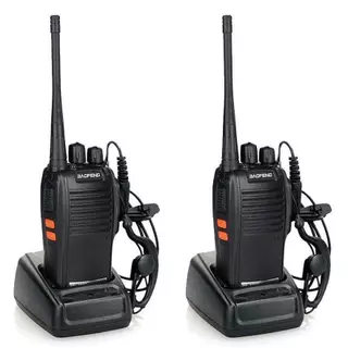 kit 2 rádios comunicador baofeng Alcance 6 Km 16 Canais BF 777S Profissional recarregável rádio segurança