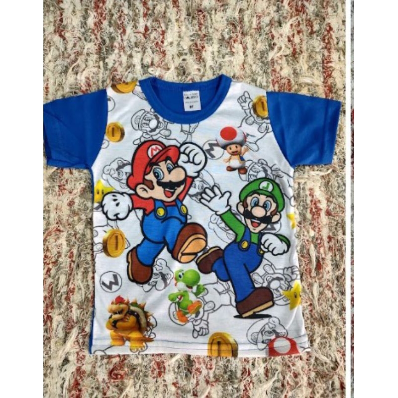 Camisa Mario bross ou regata infantil menino herois,personagem,fantasia ...