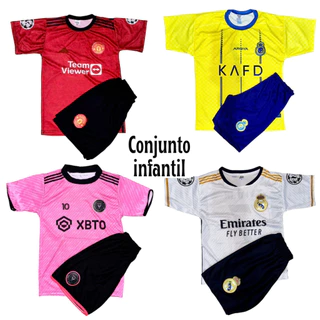 Conjunto Infantil e Juvenil De futebol Camisa + Short - Tamanhos Disponivel !