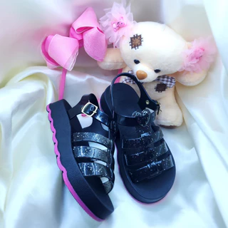 Sandália Infantil Glitter Menina Estilosa Papete Birken Blogueirinha Moda!