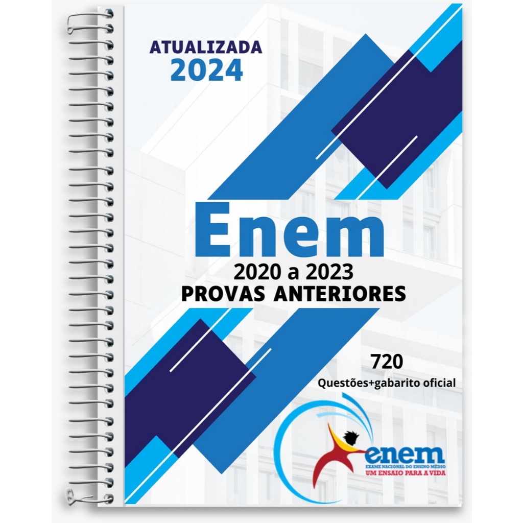 Apostila Enem 2024 Caderno De Provas Questões De 2020 A 2023 Com ...