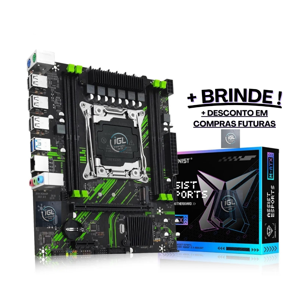 Placa-Mãe X99 Pr9 128gb, M.2 (nvme), Xeon V3 E V4 + 2630 v4 (acompanhado) - ENVIO IMEDIATO
