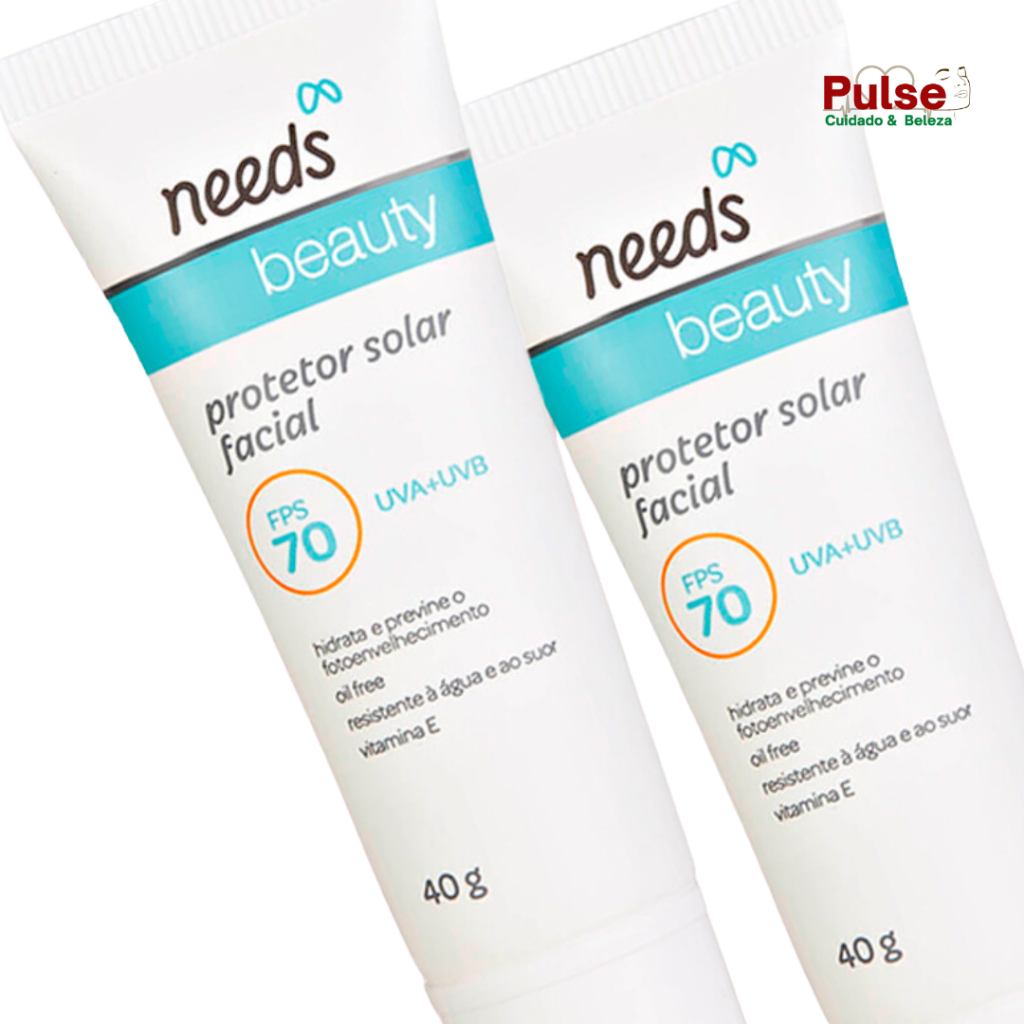 Protetor Solar Facial Needs Beauty Oil Free FPS 70 - 40g | Shopee Brasil