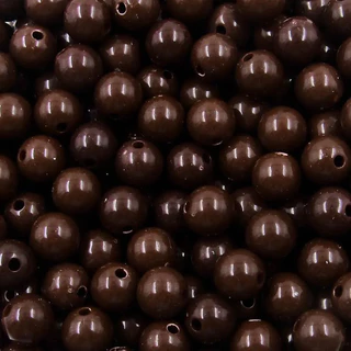 300 miçanga bolinha leitosa passante ( 8 mm ) ( marrom escuro ) an
