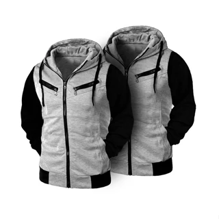 Kit de Blusa De Frio Masculino Ramazzoni Com 2 Moletons De Zíper e Capuz