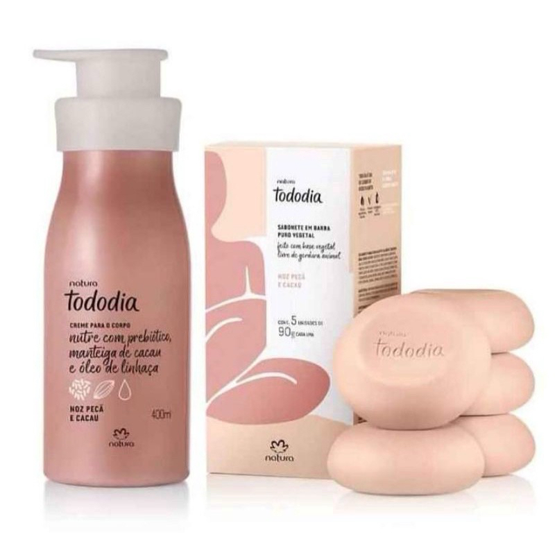 Kit Natura Hidratante + Sabonete Noz Pecã e Cacau | Shopee Brasil