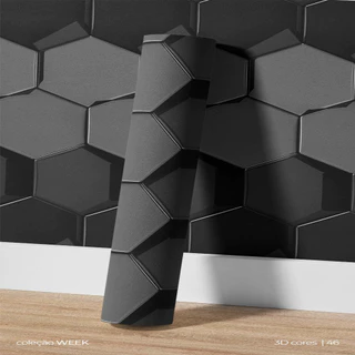 Papel de Parede Adesivo autocolante lavável Design infantil medida 1,00M x 0,50M 3D CORES 46