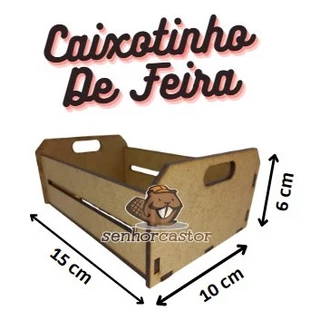 10 Caixotinhos De Feira em MDF - Presentes Datas Especiais Medidas 15cm compr x 10cm larg x 6cm alt
