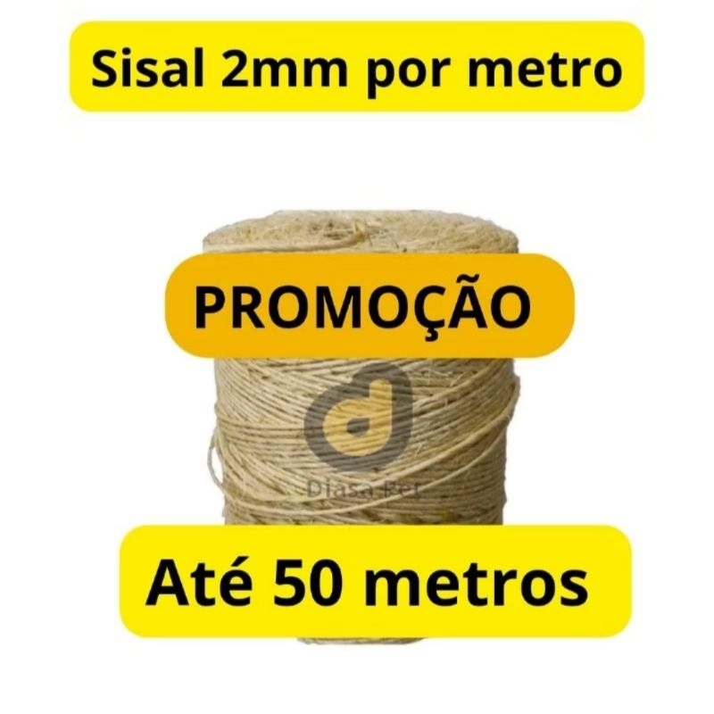 Fio Sisal 2mm até 500 metros Rolo