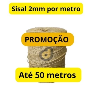 Fio Sisal 2mm até 500 metros Rolo