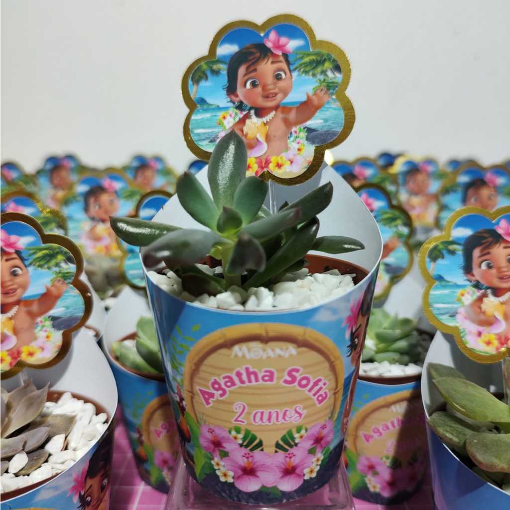 25 RÓTULOS + TAGS PARA SUCULENTAS MOANA BABY LEMBRANCINHA DECORAÇÃO ...