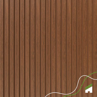 Painel Ripado EVA Laminado Autocolante 10cm Madeto Madeira 2,5 Metros + Kit de Instalação
