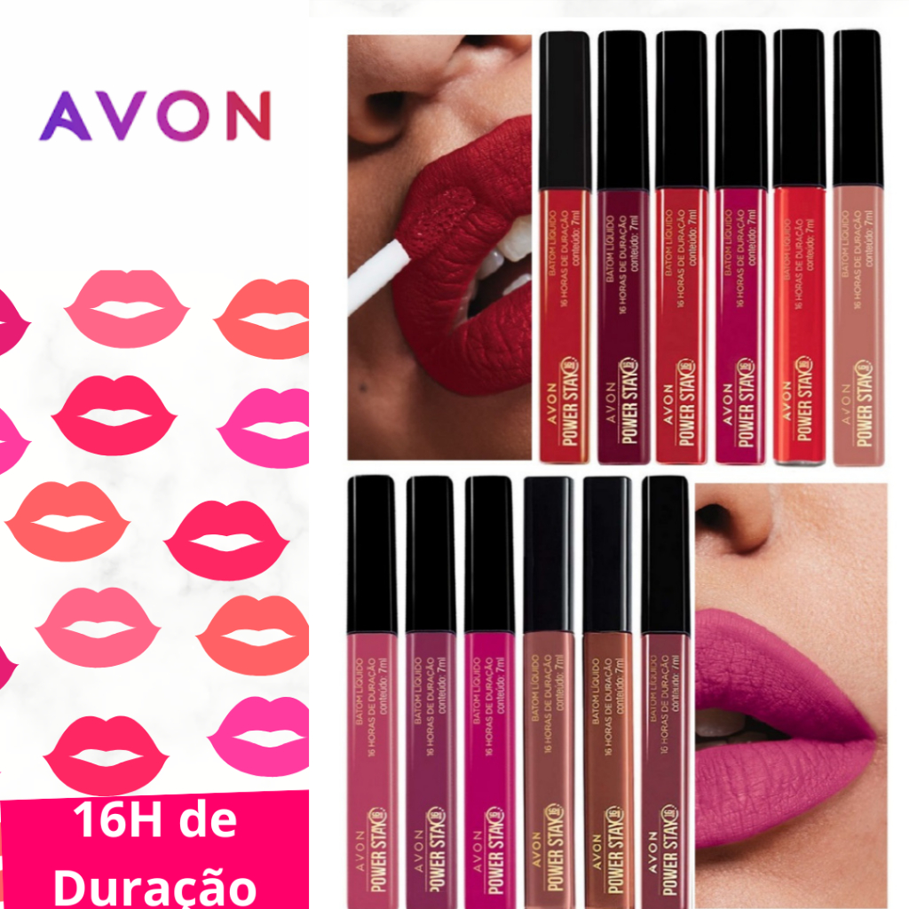 Batom Líquido Power Stay - 16H Avon | Shopee Brasil