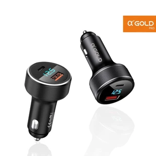 Carregador Veicular Turbo 60W 9.1A com Exibição de LED CJ12-4 A' Gold