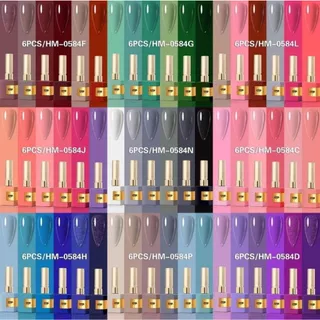 KIT COM 6 ESMALTES EM GEL ZEM 15ML UV TONS VARIADOS NAIL ART em Oferta na Shopee