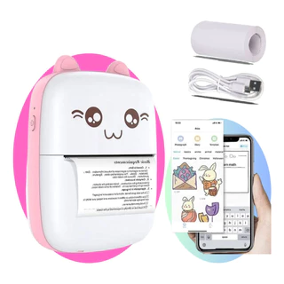 Mini Impressora Térmica Portátil Escolar Bolso Foto Impressora De Impressão Sem Fio Para Android Ios em Oferta na Shopee