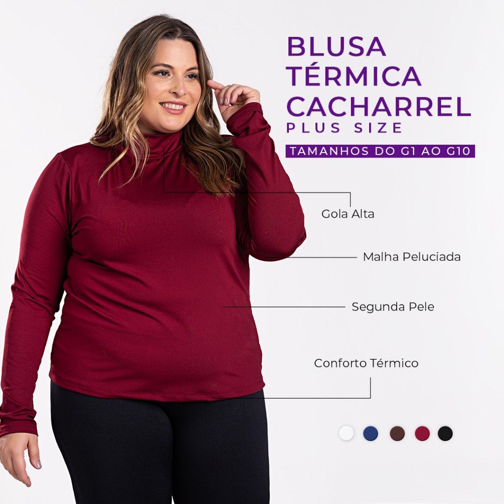 Plus Size Roupa Termica Para Frio Intenso Feminina Blusa Termica