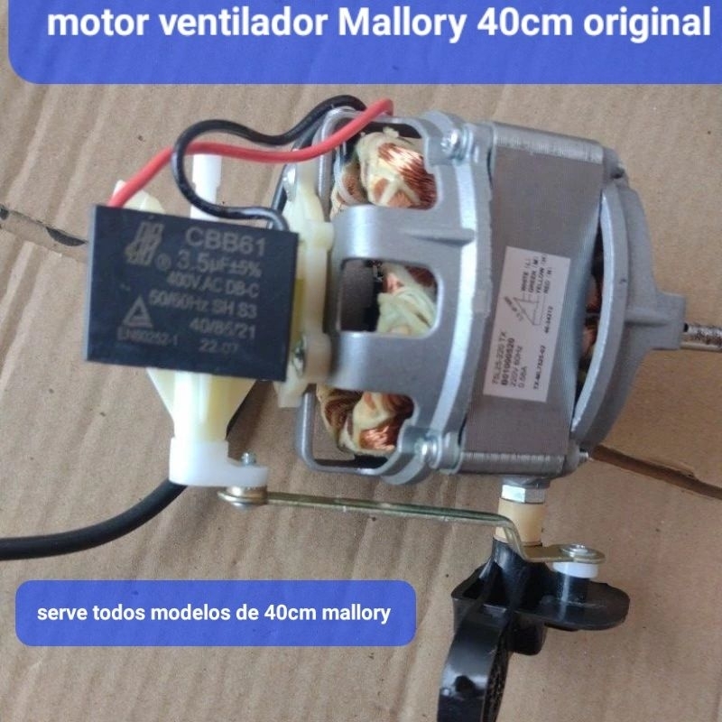 MOTOR MALLORY 40CM VENTILADOR TODOS MODELOS ️ 127v ou 220V original ...