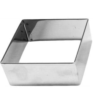 Aro Cortador Quadrado 7 X 5 Cm Em Inox