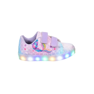 Tênis Club Magia Led Infantil Feminino Sereia Casual Cano Baixo