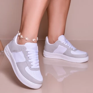 Tênis Feminino Branco Casual Confortavel Leve Solado Macio