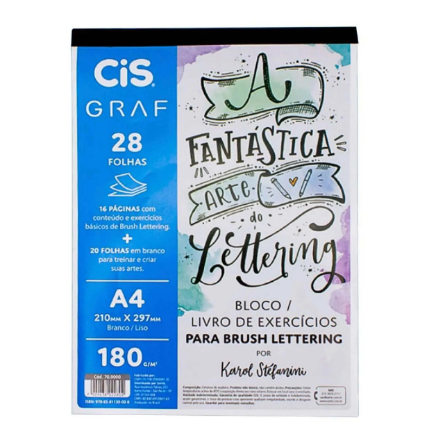Bloco Livro De Exercícios A4 Para Brush Lettering Cis | Shopee Brasil