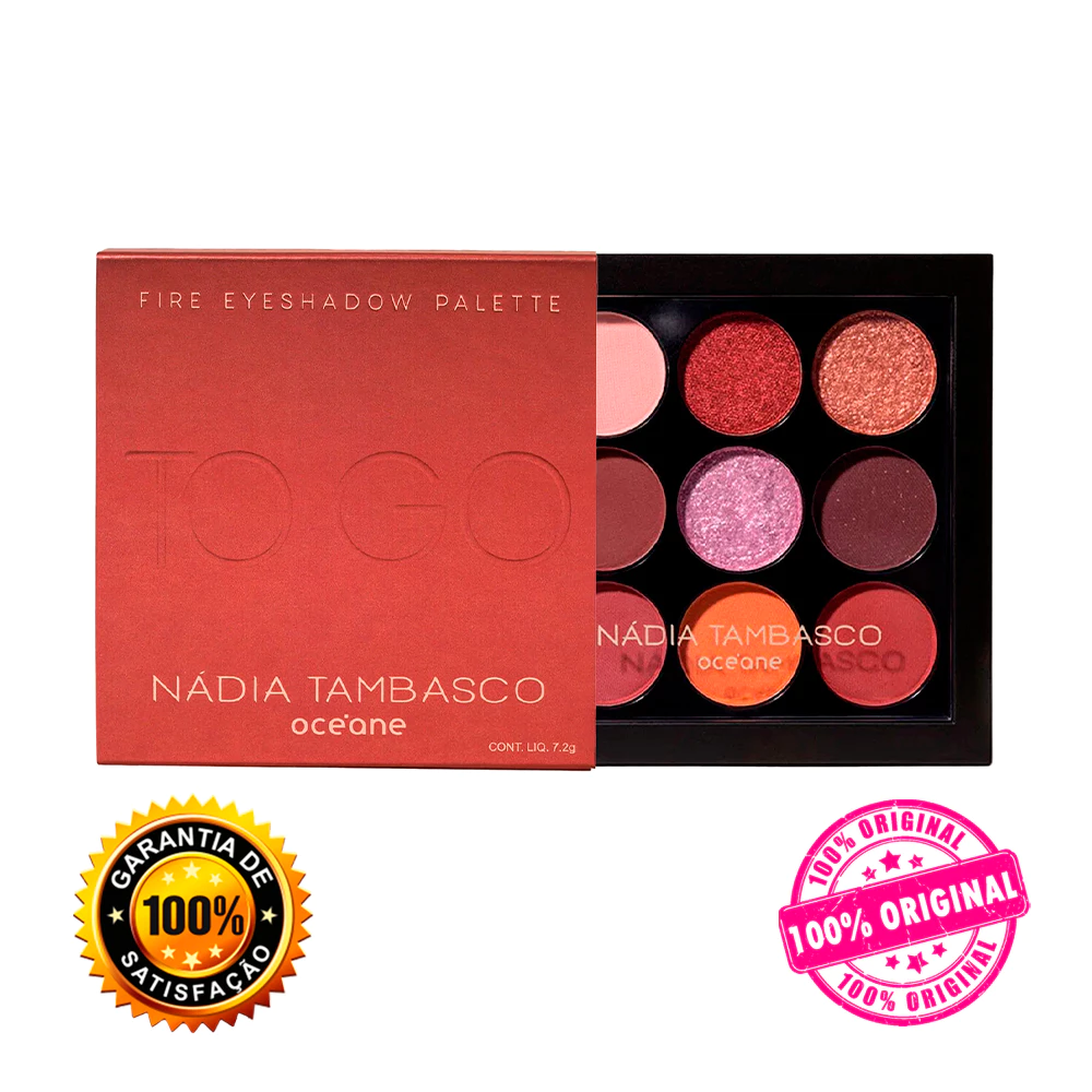 Paleta de Sombras Nádia Tambasco To Go 7,2g (Basic, Fire, Matte, My Glam, Nude ou Trendy)