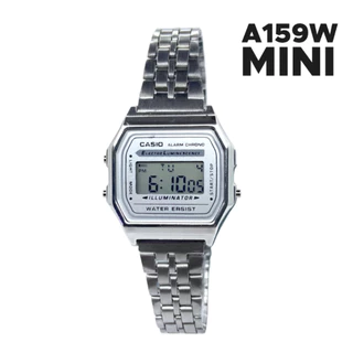 Relógio Feminino Cássio Retrô MINI Digital Led Eletronico Vintage - MINI Prata/Cinza presente
