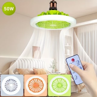 Ventilador De Teto Fechado Com Luz , Conjunto De mini Lâmpada De 10,2 Polegadas , Branca 30W, Resfriamento , Controle Remoto Incluído