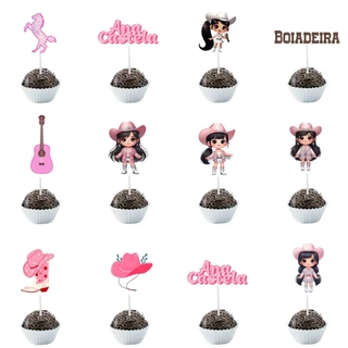 Tags Ana Castela Toppers de Docinhos com Palito Decoração Festa Boiadeira Country Cupcake Brigadeiro