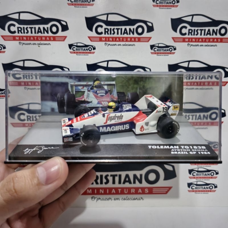 Toleman TG183B Ayrton Senna Brazil GP 1984 Lendas Brasileiras 1/43
